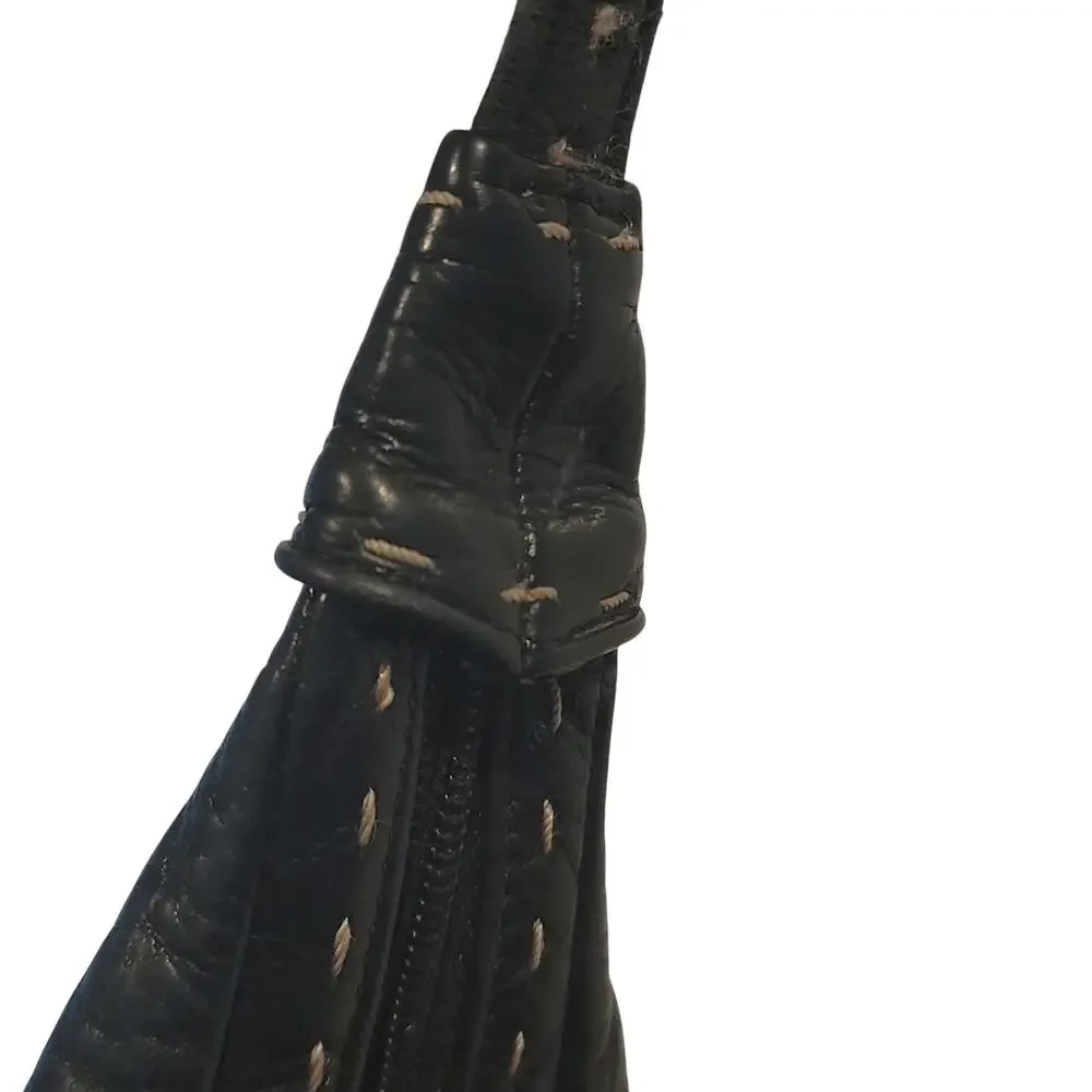Vintage Fossil Pebbled Leather Hobo